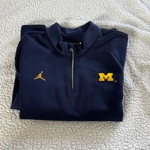 Jordan Navy Quarter-Zip with Yellow Logo
